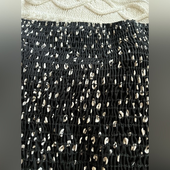 White Birch Black with Small white Dot Pattern Stretch midi length Size 3X - Picture 2 of 16
